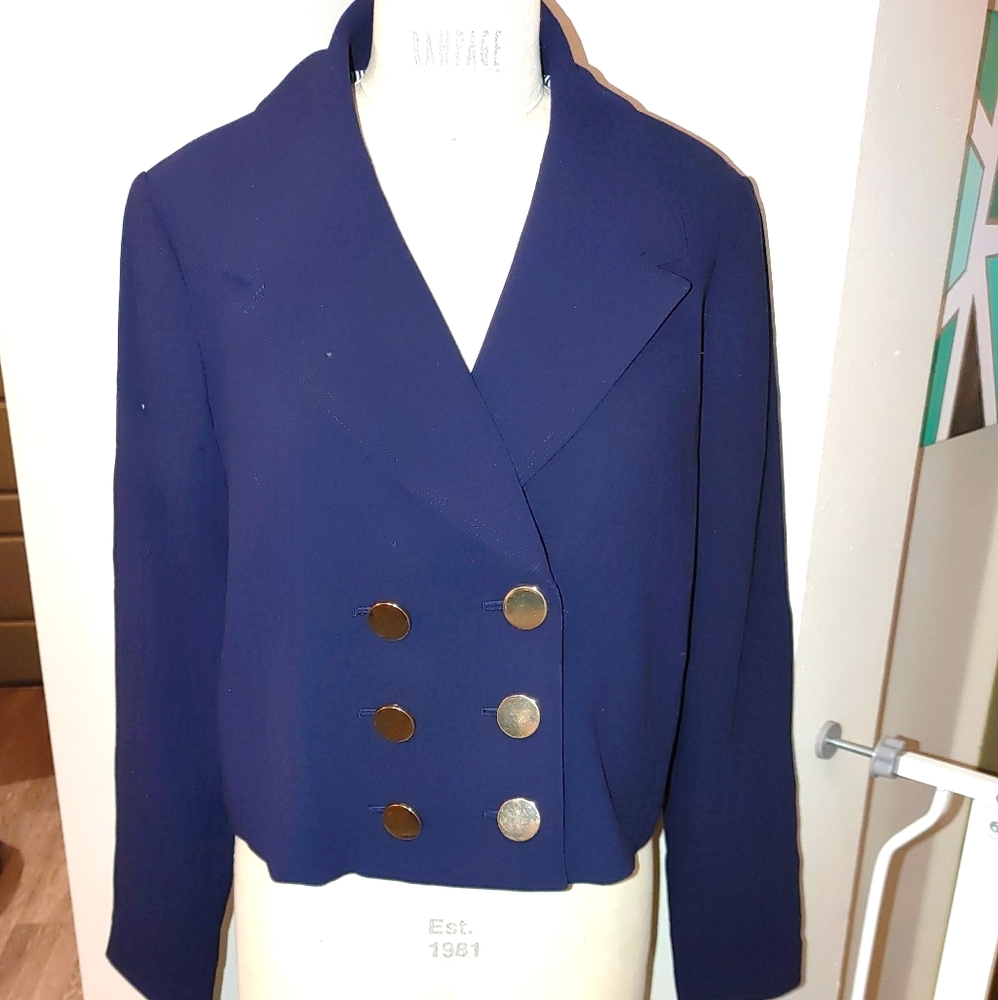 Navy double breasted blazer